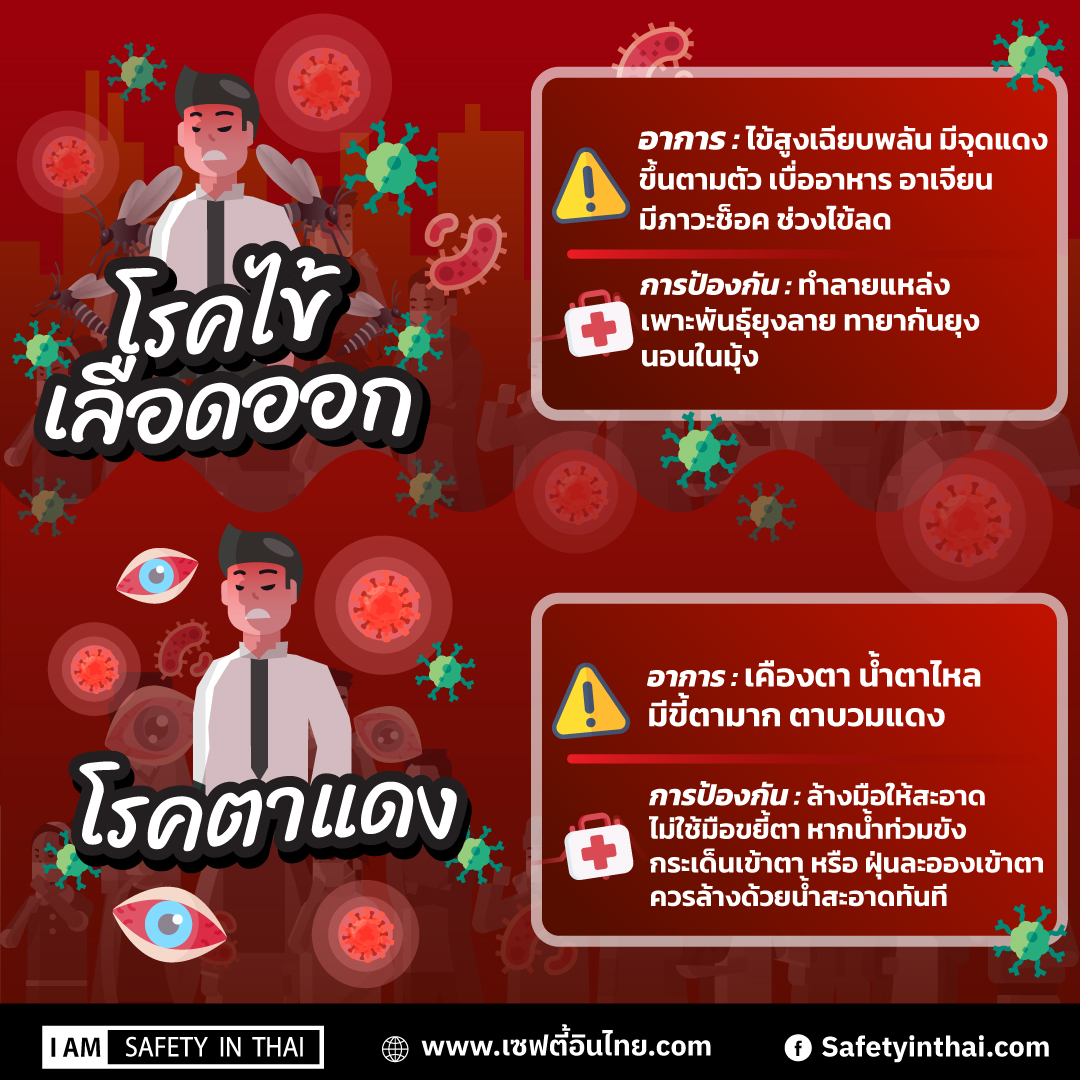 โรคไข้เลือดออก (Dengue Fever) - โรคตาแดง (Conjunctivitis)