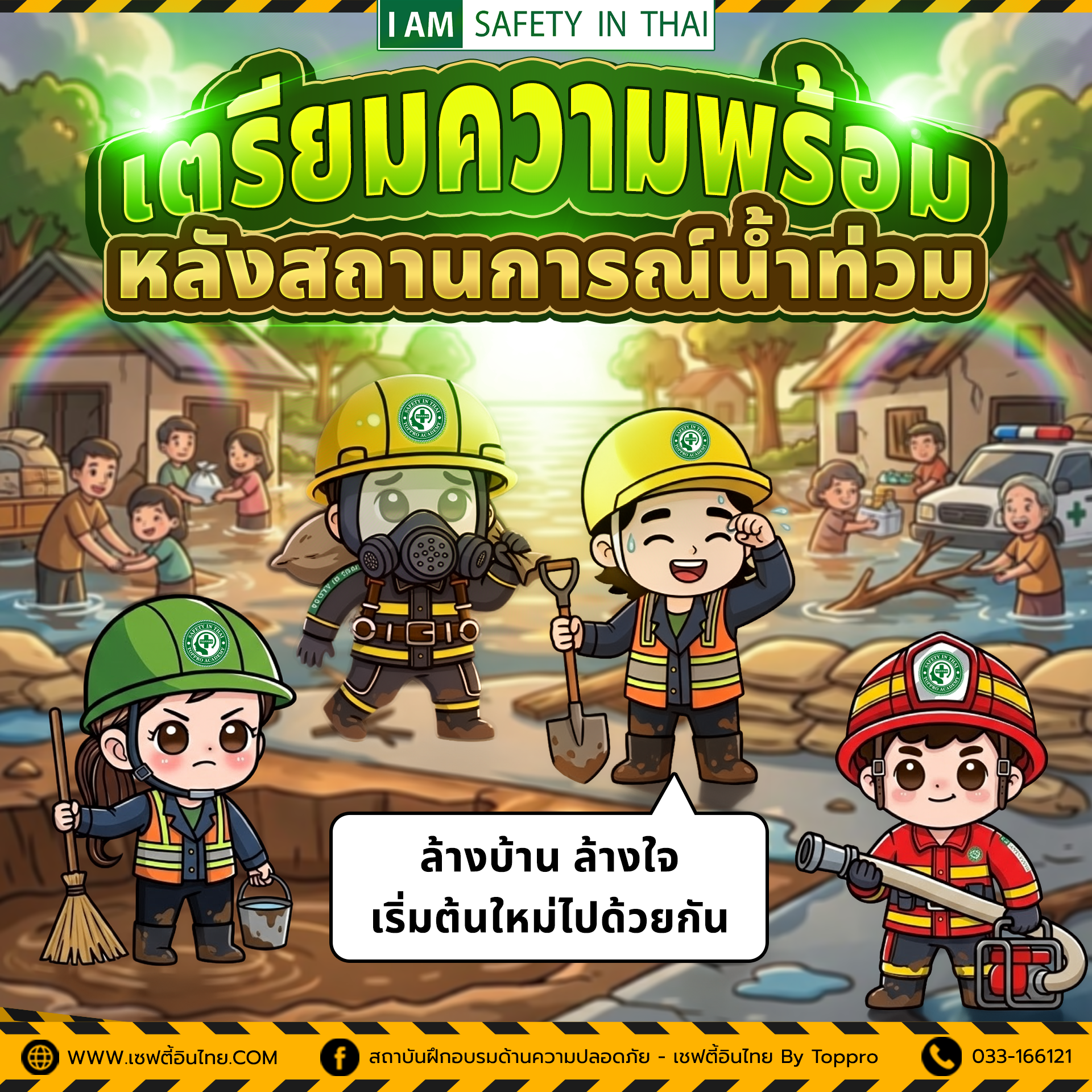 เตรียมความพร้อมหลังสถานการณ์น้ำท่วม