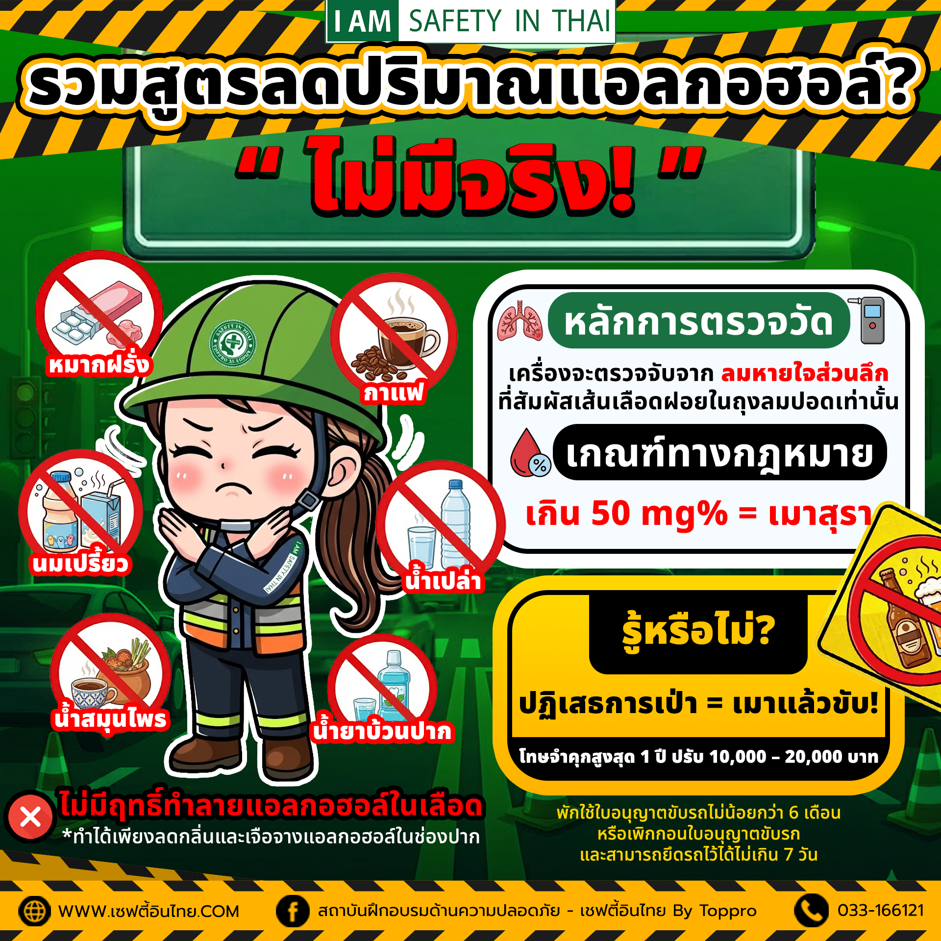เอาตัวรอดเมื่อต้องเจอด่านตรวจ รวมสูตรลดปริมาณแอลกอฮอล์