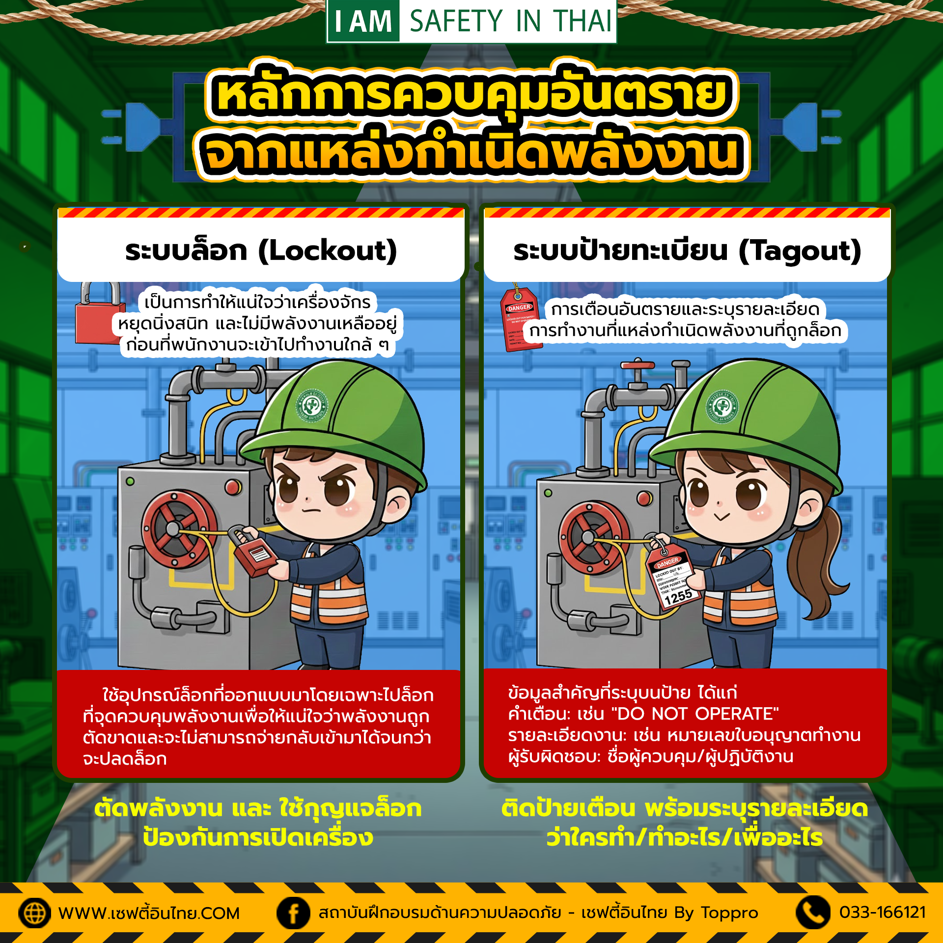 ความหมายของระบบล็อกและป้ายเตือน