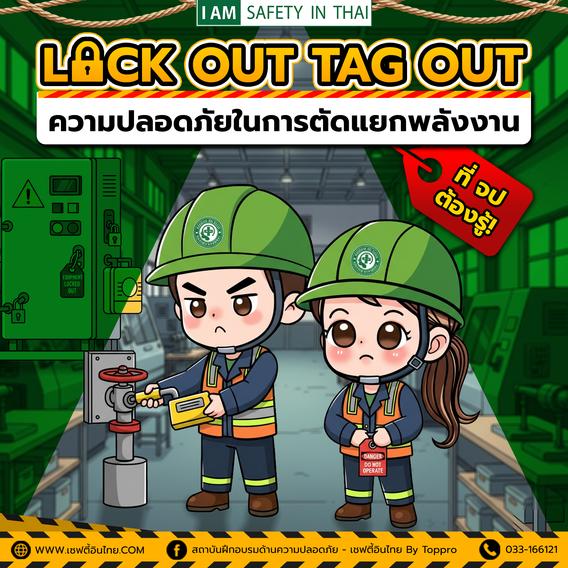 LOCK OUT TAG OUT ความปลอดภัยในการตัดแยกพลังงาน