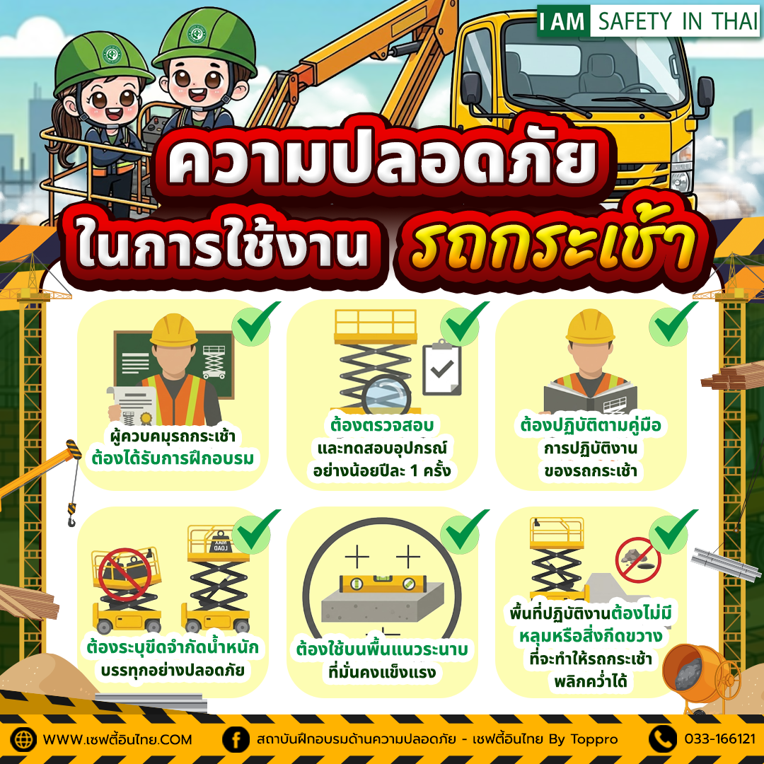 ความปลอดภัยในการใช้งานรถกระเช้า