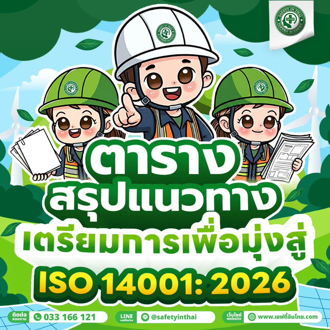 ตารางสรุปแนวทางเตรียมการเพื่อมุ่งสู่ ISO 14001: 2026 ฉบับเข้าใจง่าย