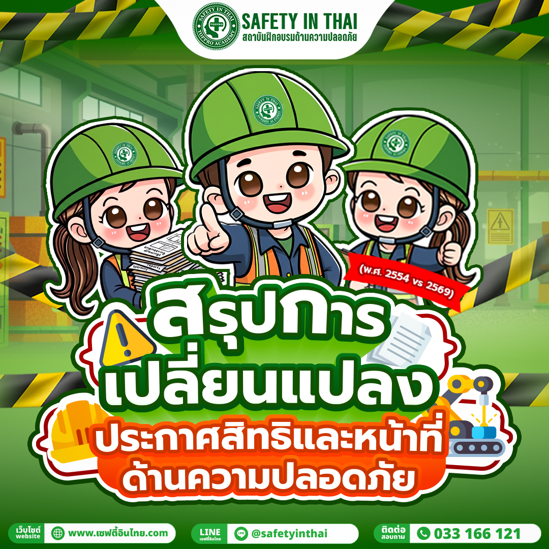 สรุปการเปลี่ยนแปลงประกาศสิทธิและหน้าที่ด้านความปลอดภัย (พ.ศ. 2554 vs 2569)
