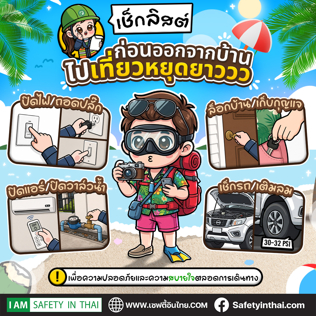 เช็กลิสต์ ก่อนออกจากบ้านไปเที่ยวหยุดยาว