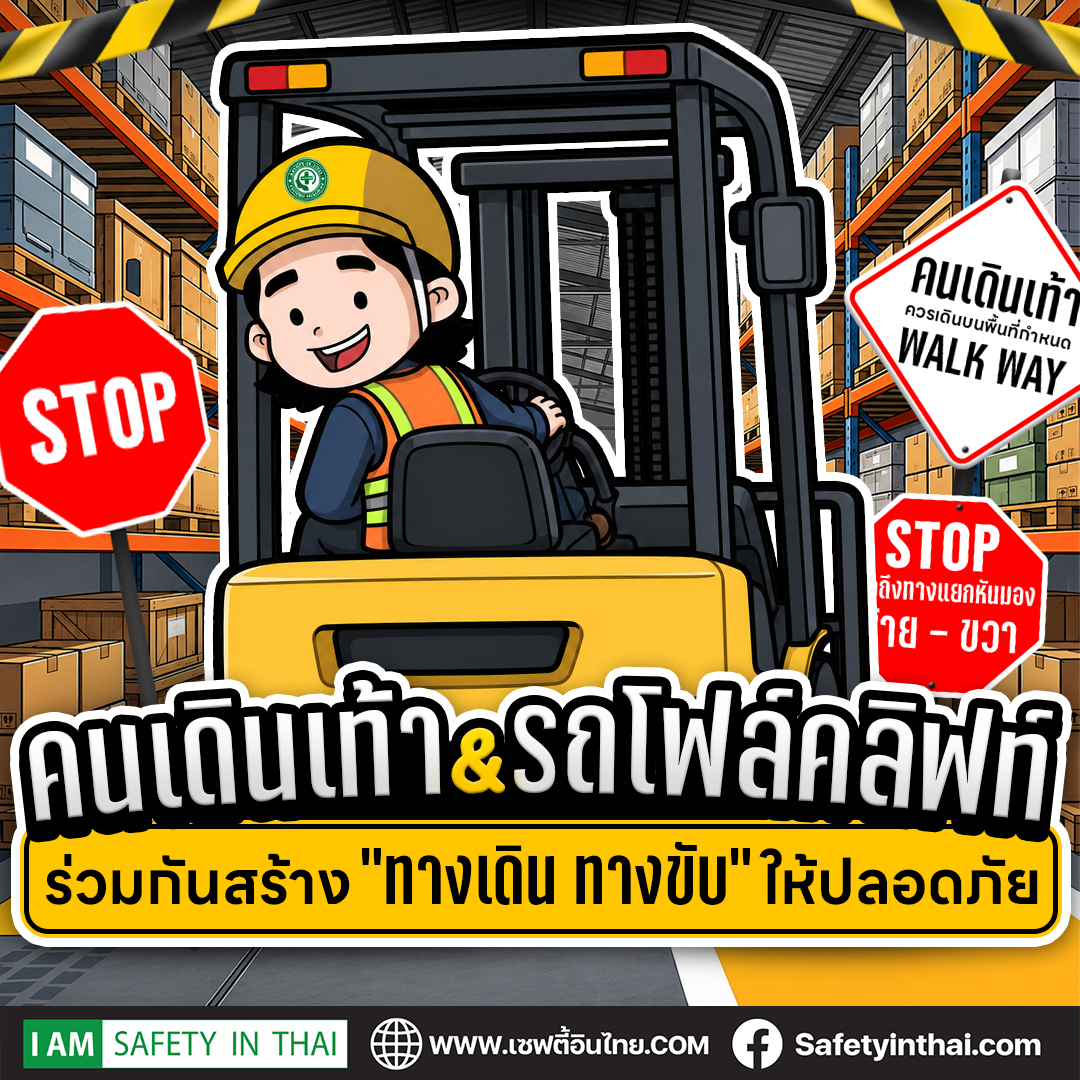 ความปลอดภัยคนเดินเท้าและรถโฟล์คลิฟท์ การแยกทางเดินและทางขับในคลังสินค้า