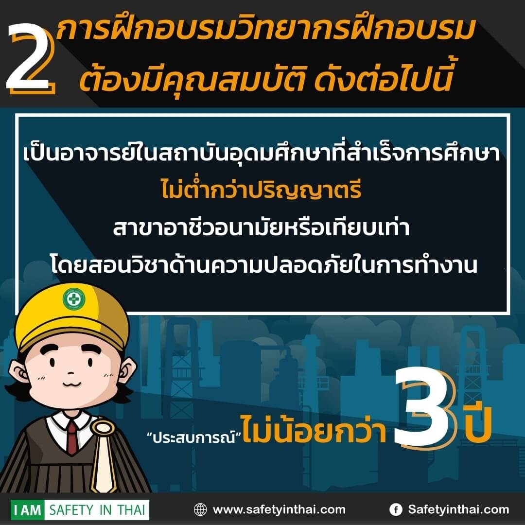 ผู้สอนด้านความปลอดภัยสำหรับลูกจ้างทั่วไปและลูกจ้างเข้าทำงานใหม่ ตาม พ.ร.บ